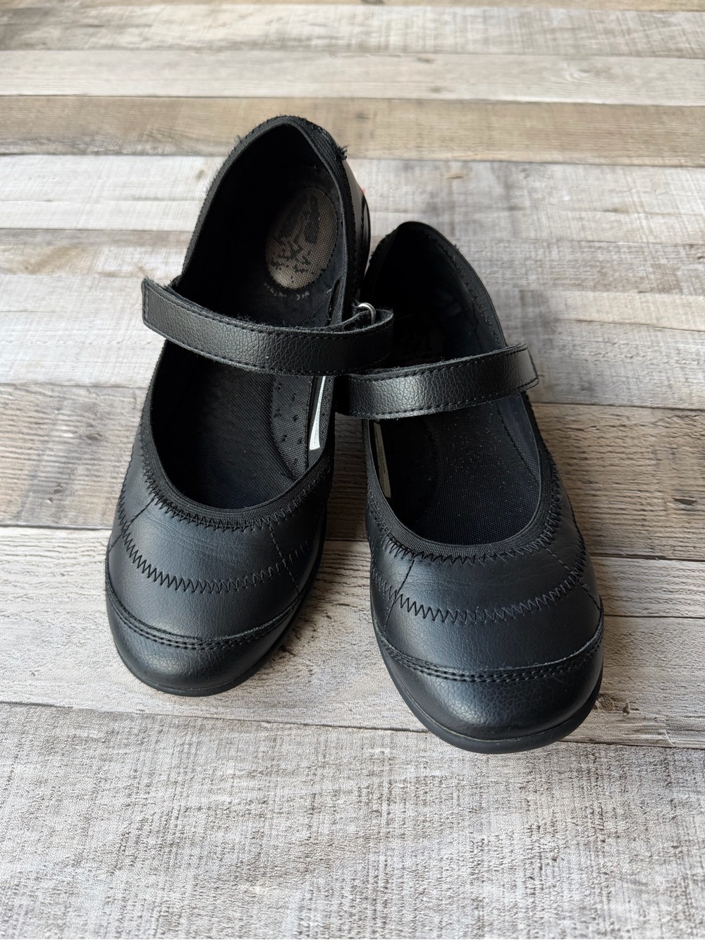 Hush Puppies Kids Black Leather Mary Jane Shoes Size 4M School Uniform